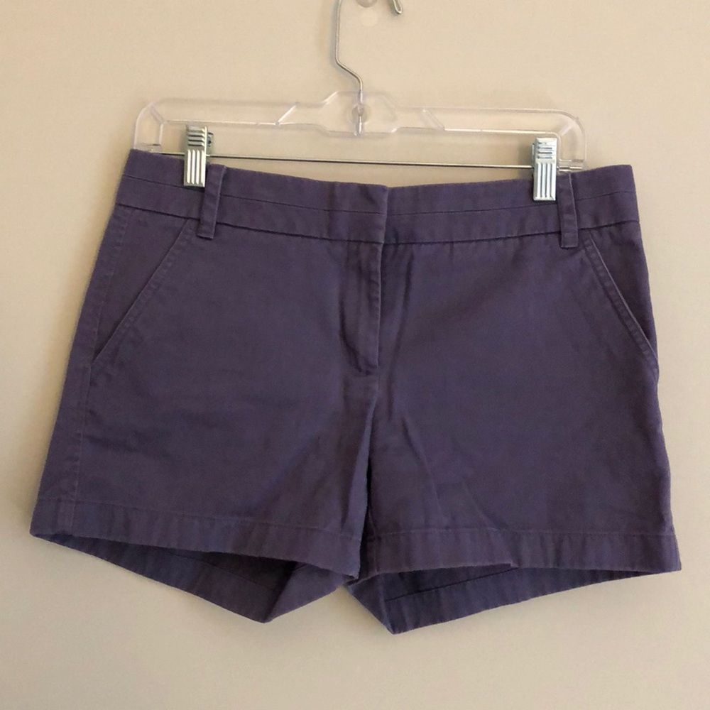 J Crew size 4 purple chino shorts